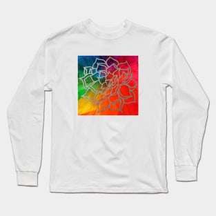 Rainbow Lotus Flower Long Sleeve T-Shirt